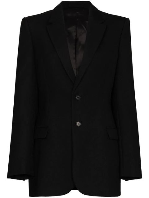 WARDROBE.NYC x Browns 50 single-breasted wool blazer - Black - zdjęcie produktu nr 1