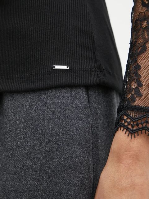 Morgan bluzka TLAMI damska kolor czarny gładka TLAMI