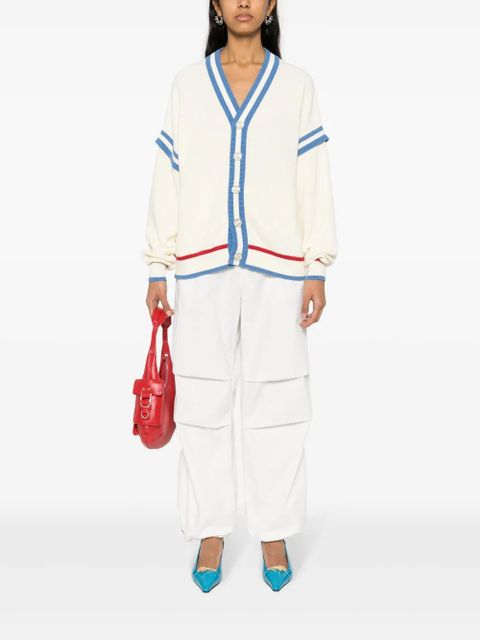 GCDS logo-patch cotton cardigan - White - zdjęcie produktu nr 2