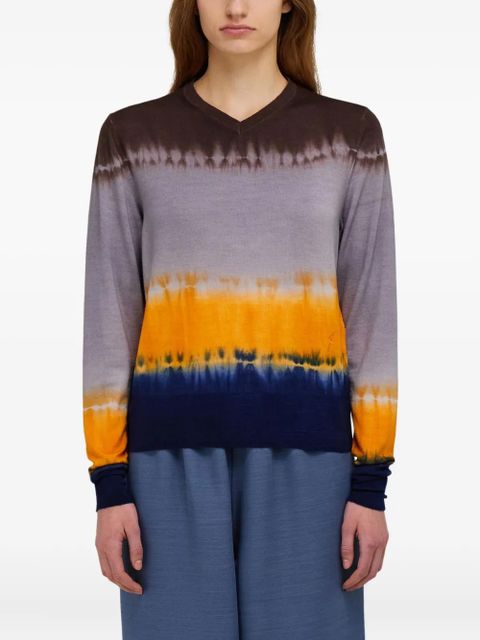 Ferragamo tie-dye jumper - Brown