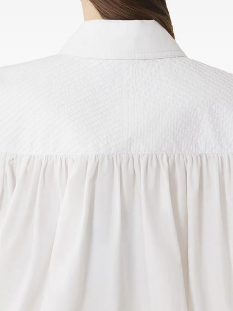 Lanvin puffed-sleeve cotton blouse - White