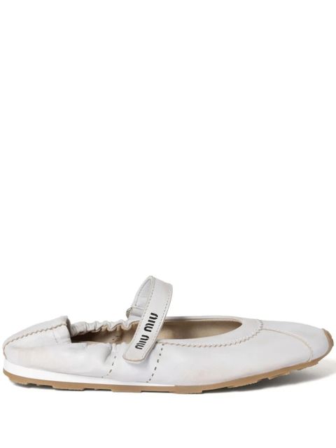 Miu Miu leather ballet flats - White - zdjęcie produktu nr 1