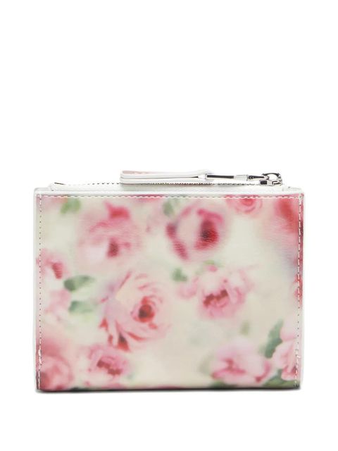 Diesel floral-print zip-fastening wallet - White