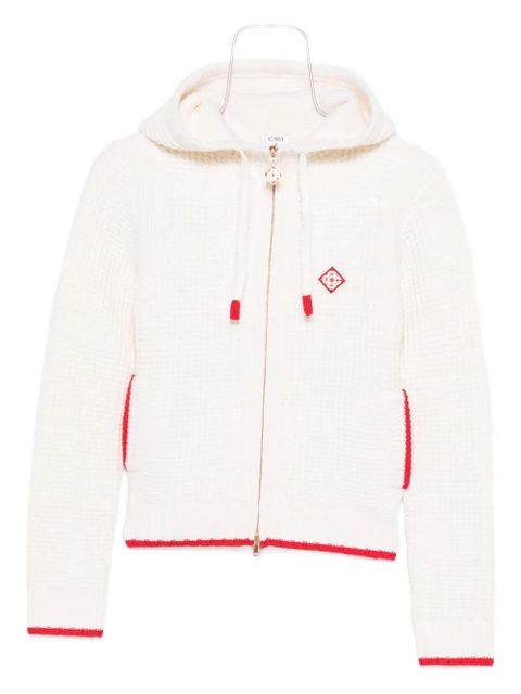Casablanca waffle zip-up hoodie - Neutrals