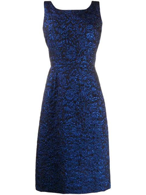 Comme Des Garçons sleeveless floral midi dress - Blue - zdjęcie produktu nr 1