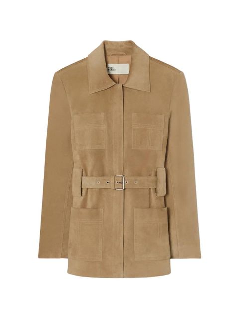 Tory Burch belted suede jacket - Brown - zdjęcie produktu nr 1