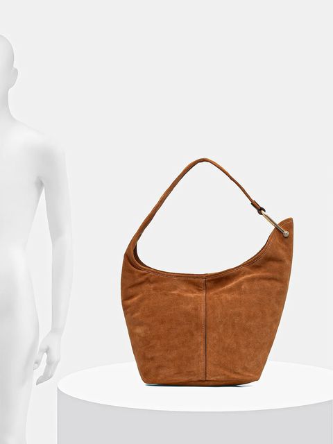 MICHAEL Michael Kors torebka zamszowa kolor brązowy 30F4G2YL6S