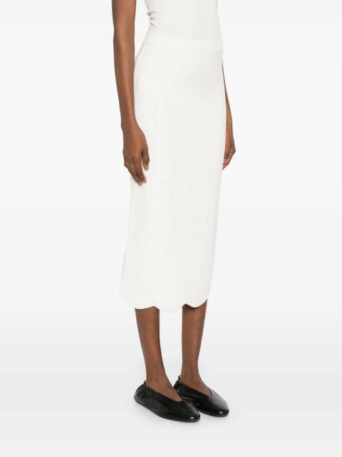 TWINSET scalloped pencil skirt - Black