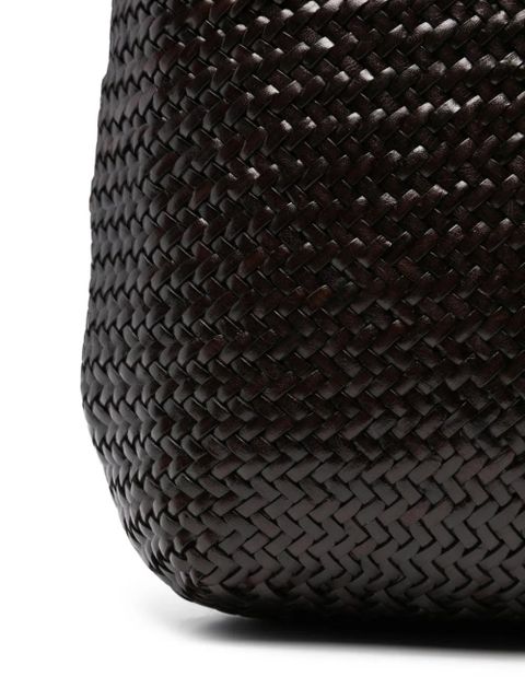 DRAGON DIFFUSION Santa Marta woven-leather shoulder bag - Brown