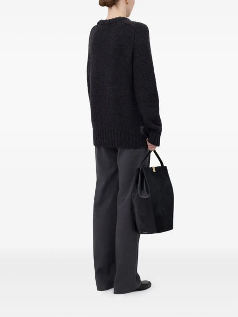 LouLou de Saison Jesse drop-shoulder ribbed sweater - Black