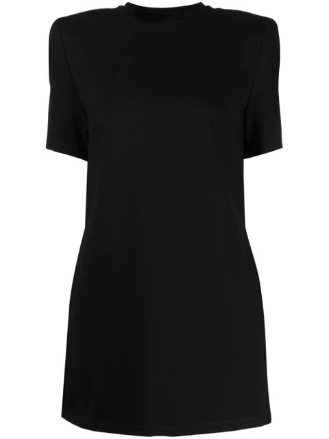 AREA crystal-embellished slit T-shirt dress - Black - zdjęcie produktu nr 1