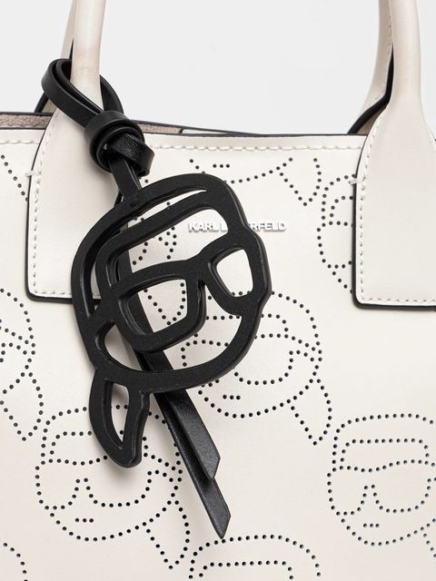 Karl Lagerfeld torebka skórzana IKON kolor beżowy A1W30492