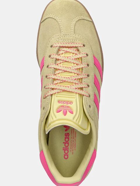 adidas Originals sneakersy zamszowe Gazelle damskie kolor żółty JH7211