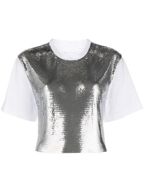 Rabanne metallic mesh T-shirt - Silver - zdjęcie produktu nr 1