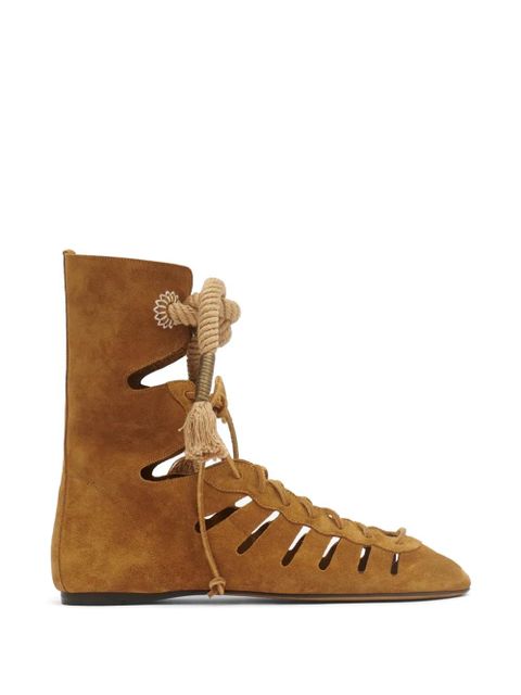 ISABEL MARANT Liade open-work gladiator boots - Brown - zdjęcie produktu nr 1