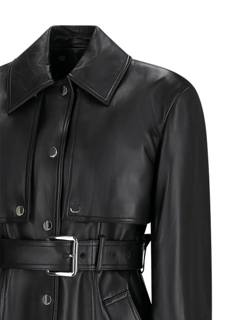 Max Mara leather two-piece jacket - Black