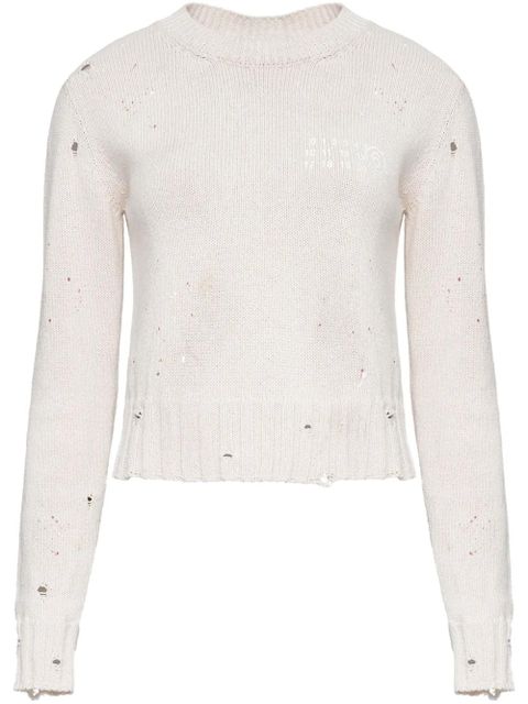MM6 Maison Margiela crew-neck sweater - Neutrals - zdjęcie produktu nr 1