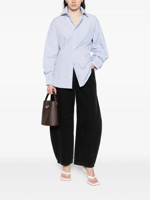 AGOLDE striped chest-pocket shirt - Blue - zdjęcie produktu nr 2