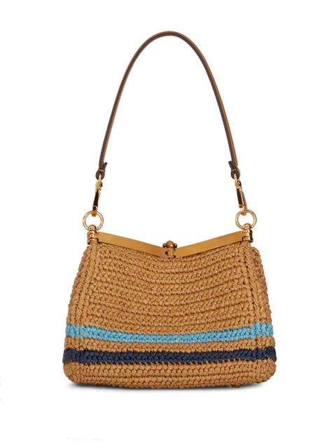 ETRO Vela floral-embroidered crossbody bag - Neutrals