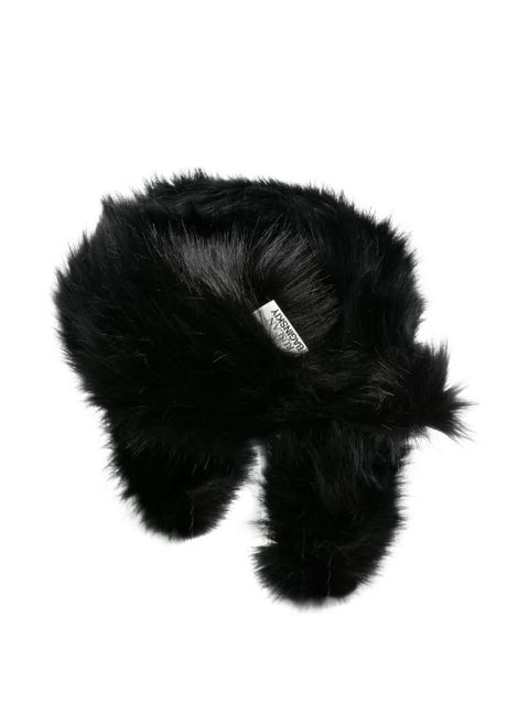 Ruslan Baginskiy faux-fur ear flaps hat - Black - zdjęcie produktu nr 1