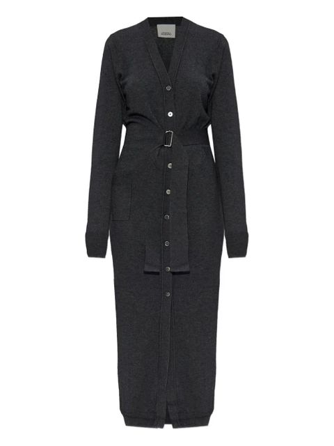 ISABEL MARANT belted buttoned cardigan - Grey - zdjęcie produktu nr 1