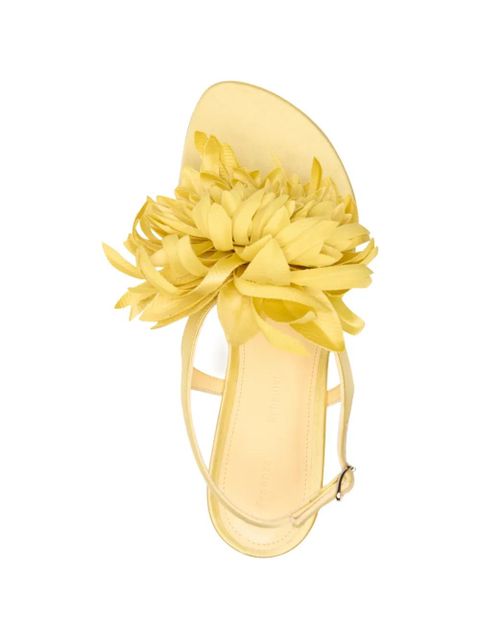 Proenza Schouler Tee floral-appliqué sandals - Yellow