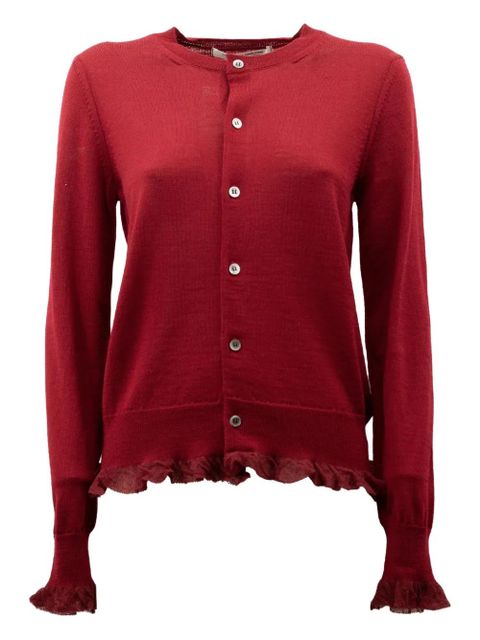 Comme Des Garçons ruffled cardigan - Red - zdjęcie produktu nr 1