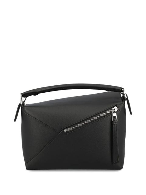 LOEWE small Puzzle leather tote bag - Black - zdjęcie produktu nr 2