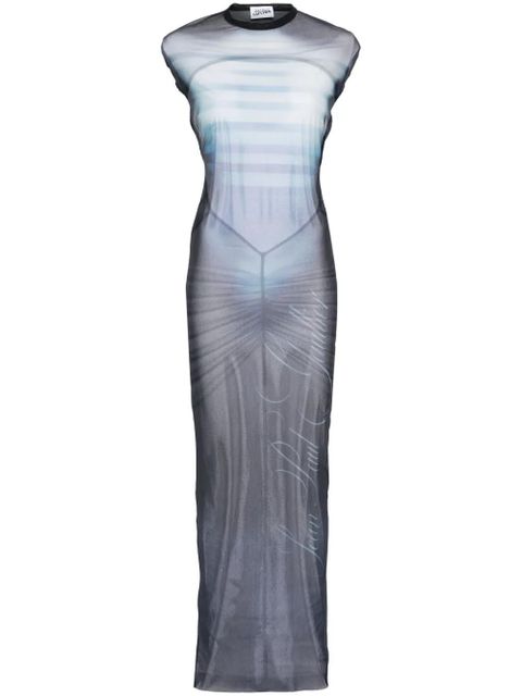 Jean Paul Gaultier sheer maxi dress - Blue - zdjęcie produktu nr 1