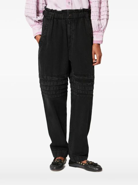 MARANT ÉTOILE Mellya ruffled-detail trousers - Black - zdjęcie produktu nr 2