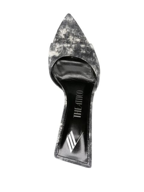 The Attico 100mm bleached-effect pointed-toe sandals - Grey