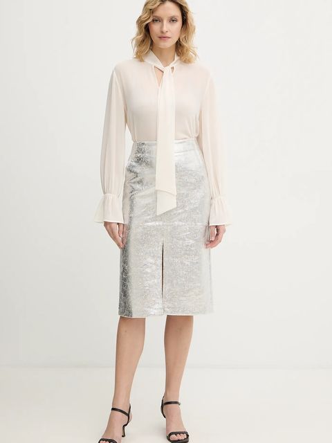 OUI spódnica kolor srebrny mini prosta 96027 - zdjęcie produktu nr 2