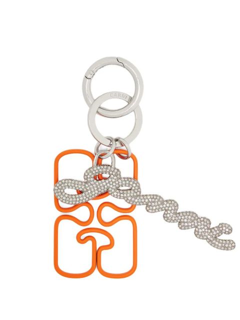 GANNI chain-embellished keyring - Silver