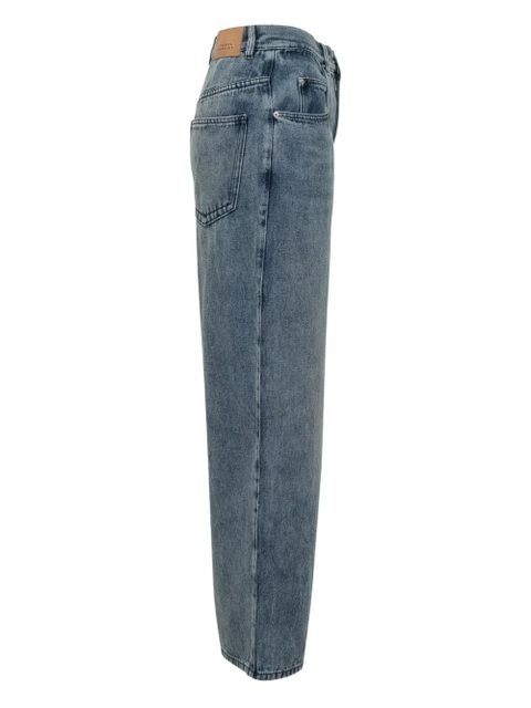ISABEL MARANT pleated wide-leg trousers - Blue - zdjęcie produktu nr 2