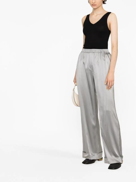Dolce & Gabbana high-waist silk trousers - Grey - zdjęcie produktu nr 2
