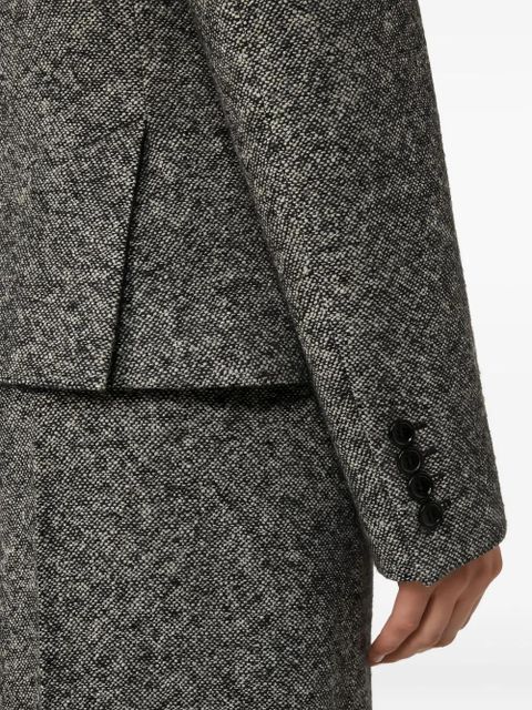 Max Mara single-button tweed blazer - Grey