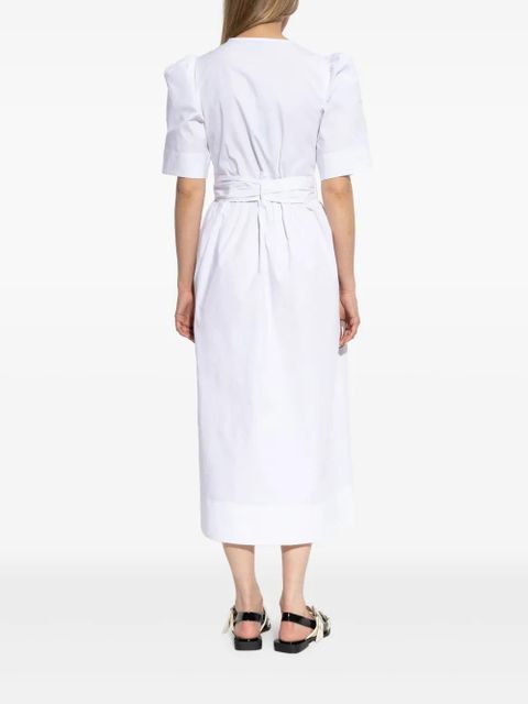 GANNI poplin dress - White