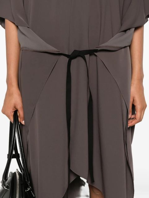 MM6 Maison Margiela V-neck asymmetric day dress - Grey