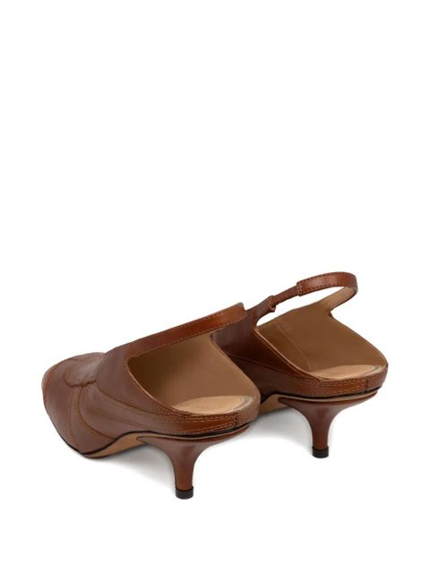 DRIES VAN NOTEN 60mm slingback leather pumps - Brown - zdjęcie produktu nr 2
