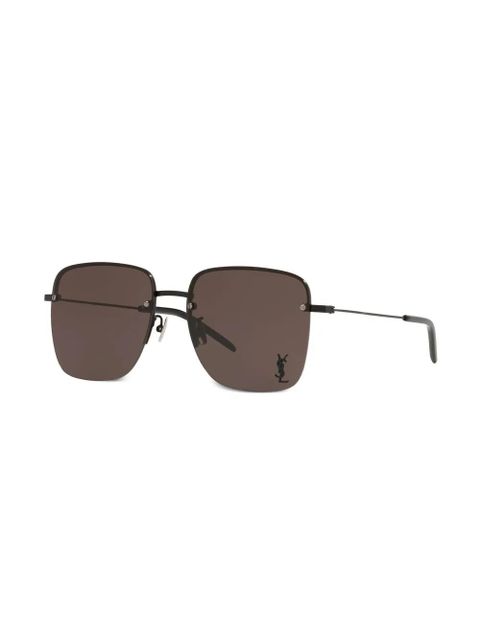 Saint Laurent Eyewear monogram square rimless sunglasses - Black - zdjęcie produktu nr 2