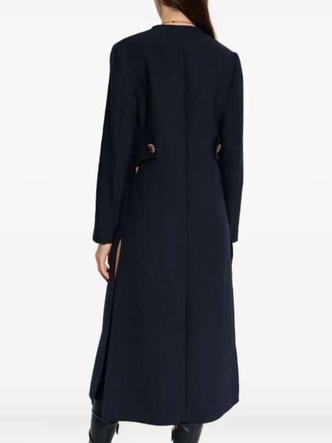 ETRO embroidered-button coat - Black