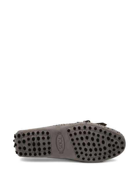 Tod's laser cut tassels loafers - Grey