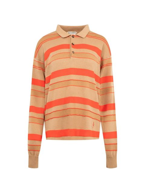 JW Anderson striped polo shirt - Neutrals - zdjęcie produktu nr 1