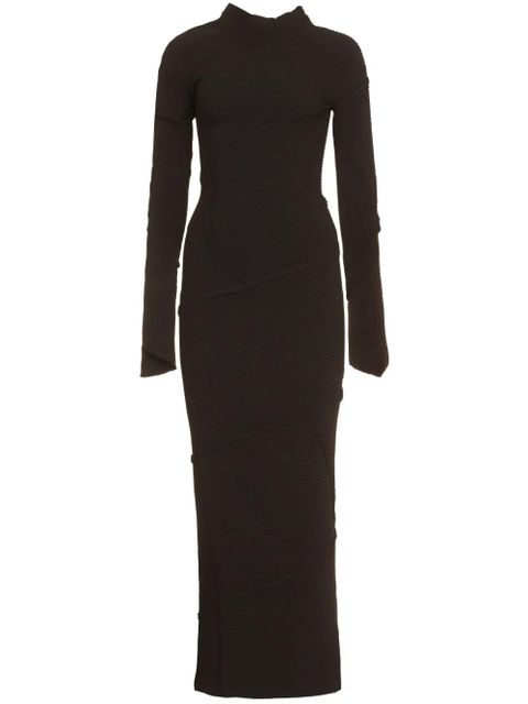 Balenciaga Spiral ribbed-knit maxi dress - Black - zdjęcie produktu nr 1