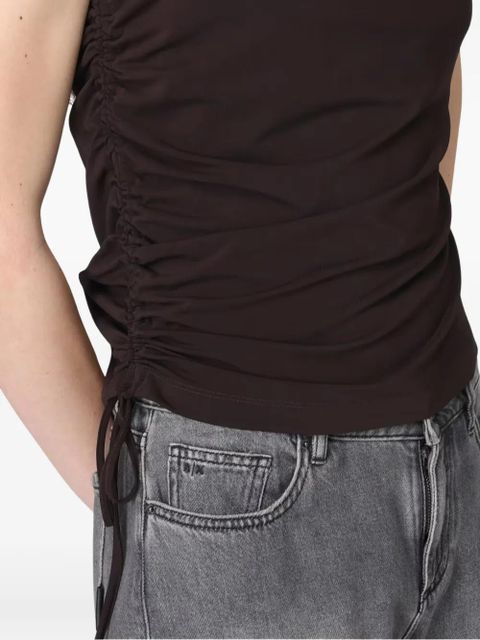 PINKO knot ruched top - Brown