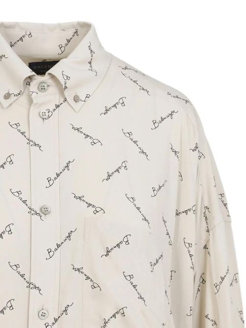 Balenciaga printed shirt - Neutrals