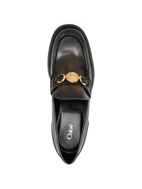 Chloé horseshoe-buckle loafers - Brown