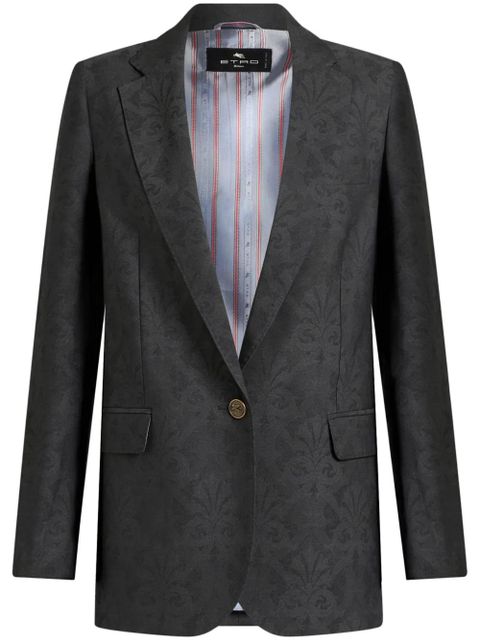 ETRO wool jacquard blazer - Grey - zdjęcie produktu nr 1