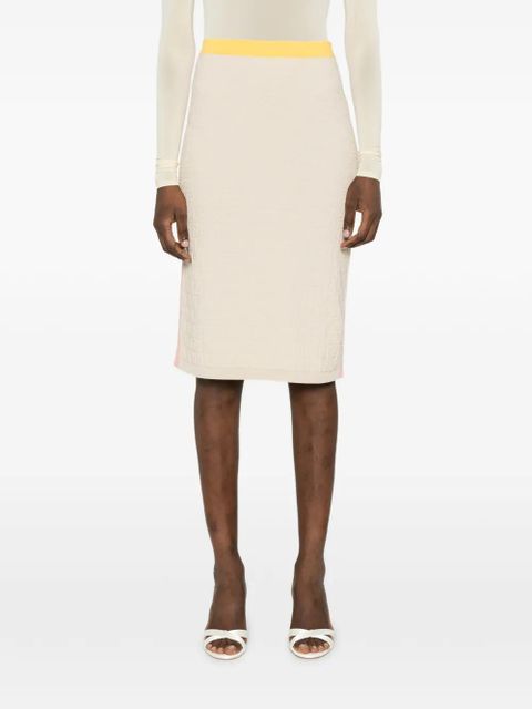 FENDI patterned skirt - Neutrals