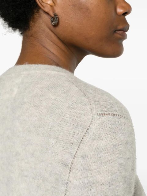 MARANT ÉTOILE Nity brushed-effect cardigan - Neutrals - zdjęcie produktu nr 2